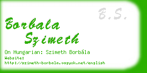 borbala szimeth business card